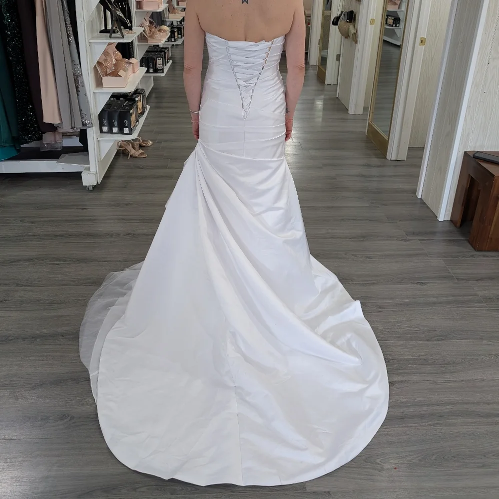 David's Bridal CollectionStrapless Trumpet Wedding Dress with BeadingSTYLE# - Picture 5 of 5